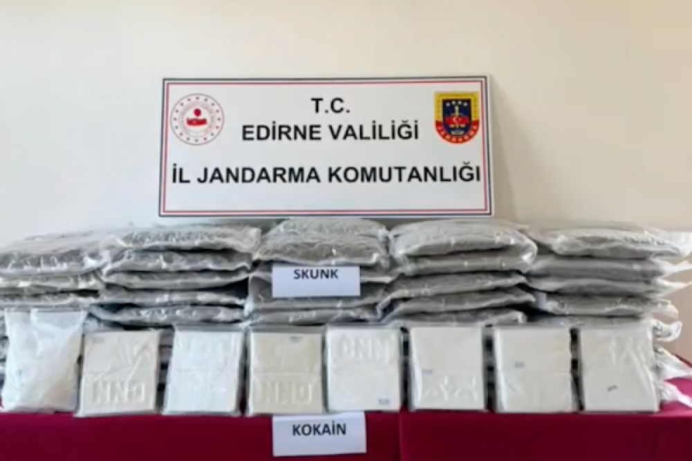 Edirne&rsquo;de uyuşturucu operasyonu 