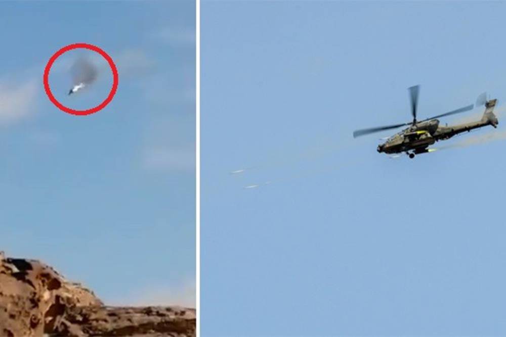 Ensarullah, Suudi Arabistan'a ait Apache tipi helikopteri d&uuml;ş&uuml;rd&uuml;