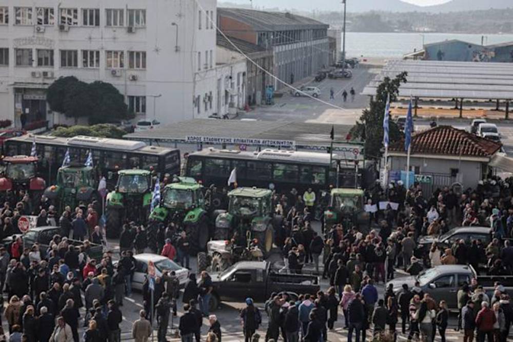 Yunanistan'da &ccedil;ift&ccedil;ilerden protesto