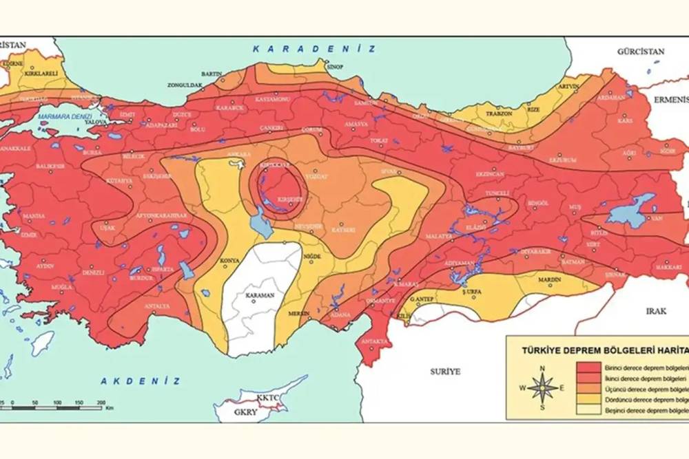 T&uuml;rkiye&rsquo;nin g&uuml;ncellenmiş diri fay haritası