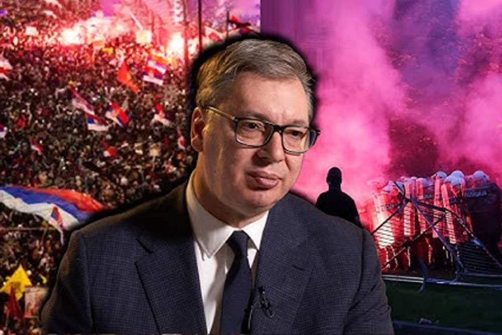 Sırbistan'da Cumhurbaşkanı Vucic karşıtı protestocular polisle &ccedil;atıştı