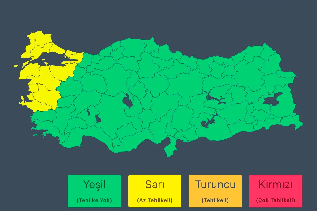 Bakanlık uyardı: Trakya'da fırtınaya dikkat!