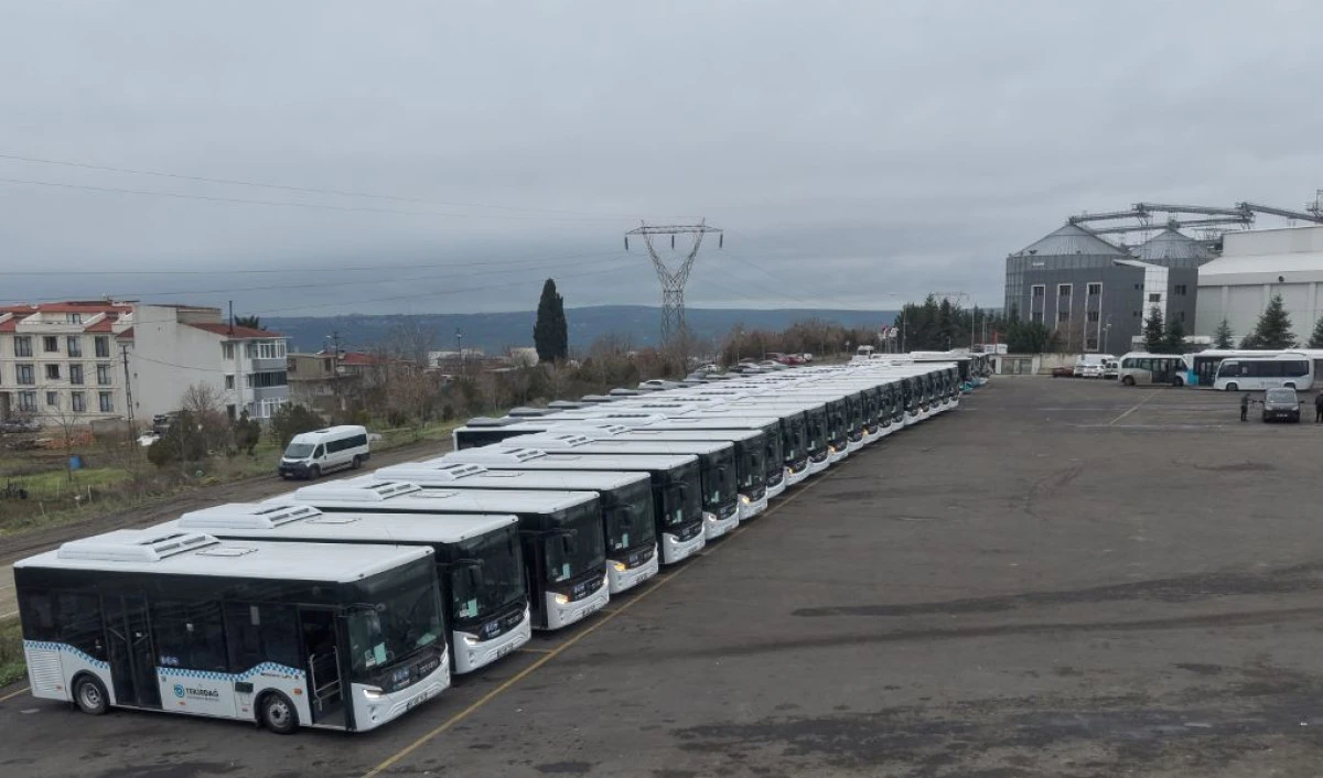 Tekirdağ'da şehir i&ccedil;i ulaşıma 20 yeni otob&uuml;s 